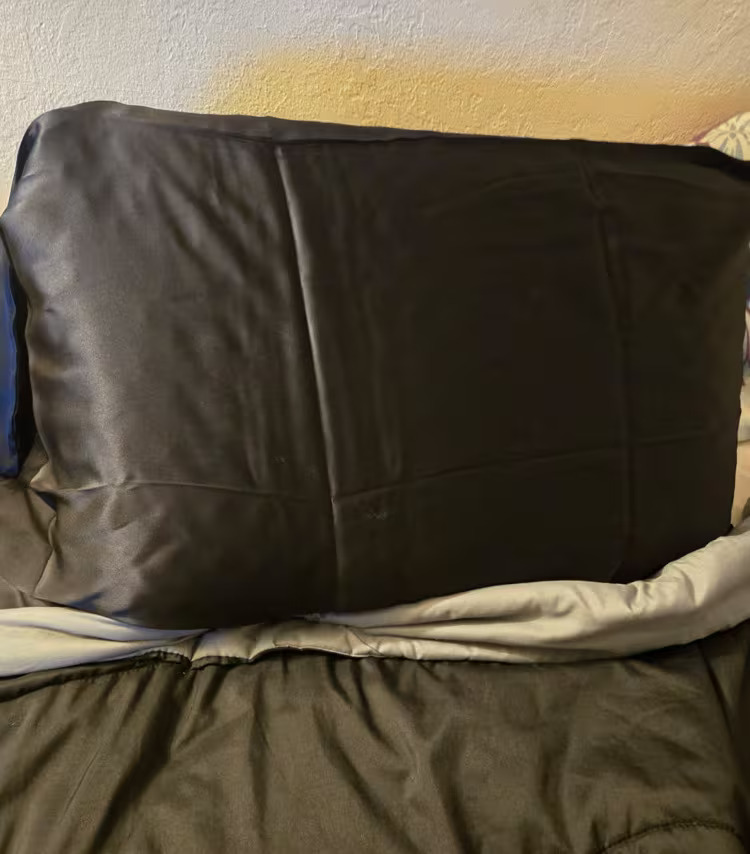 Mulberry silk pillowcase in black
